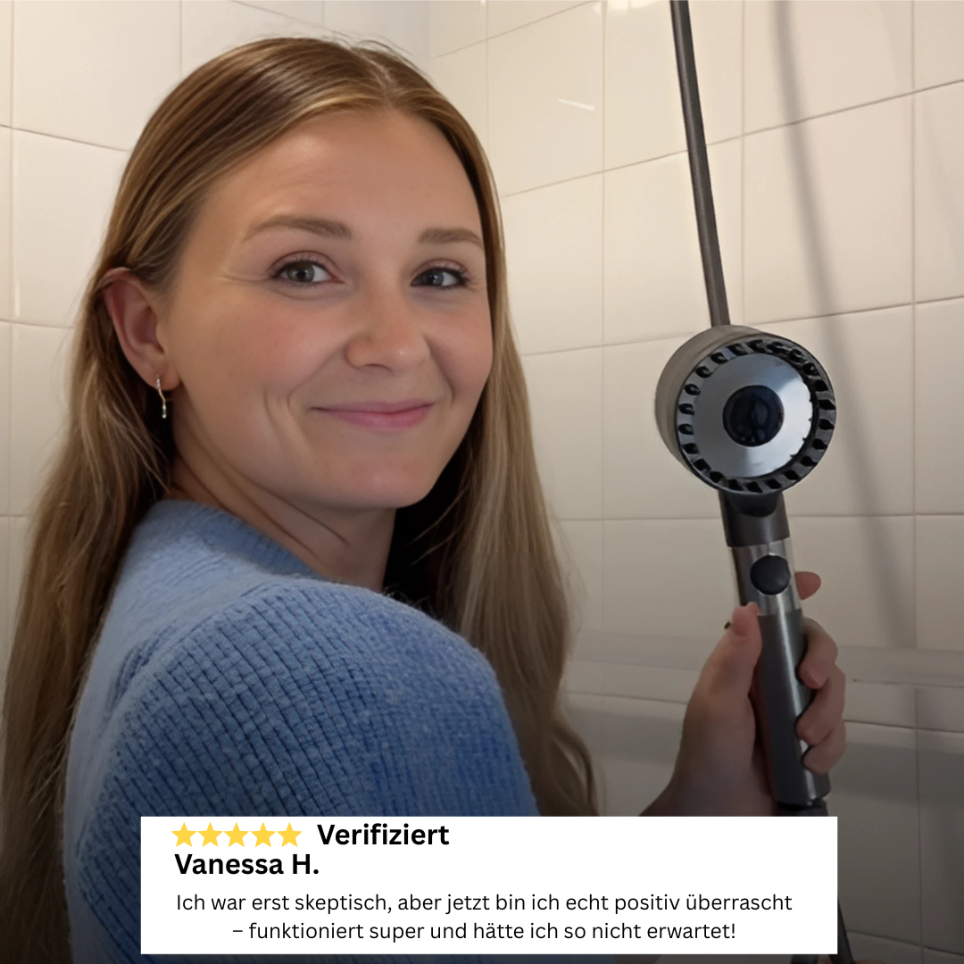 GlowShower - 4-in-1 Duschkopf + 5 Gratis Kalkfilter